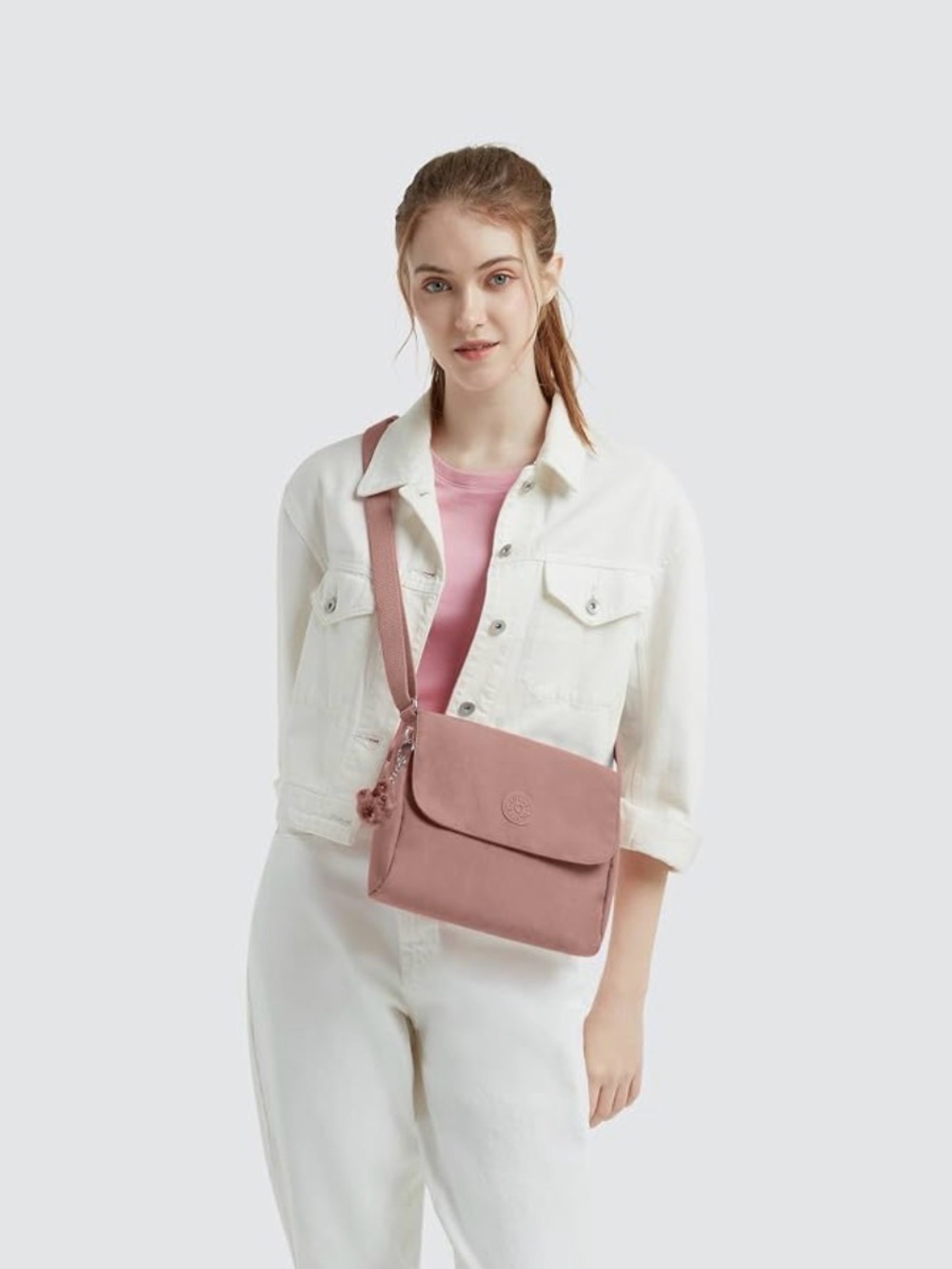 Kipling Melillo Crossbody Bag in Rosey Rose